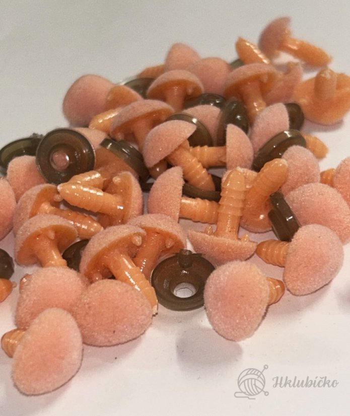 Čumáček samet bezpečnostní losos 11×14 mm Čumáček samet bezpečnostní losos 11×14 mm