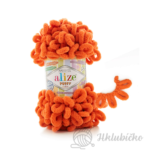 Příze Alize Puffy 06 tmavě oranžová