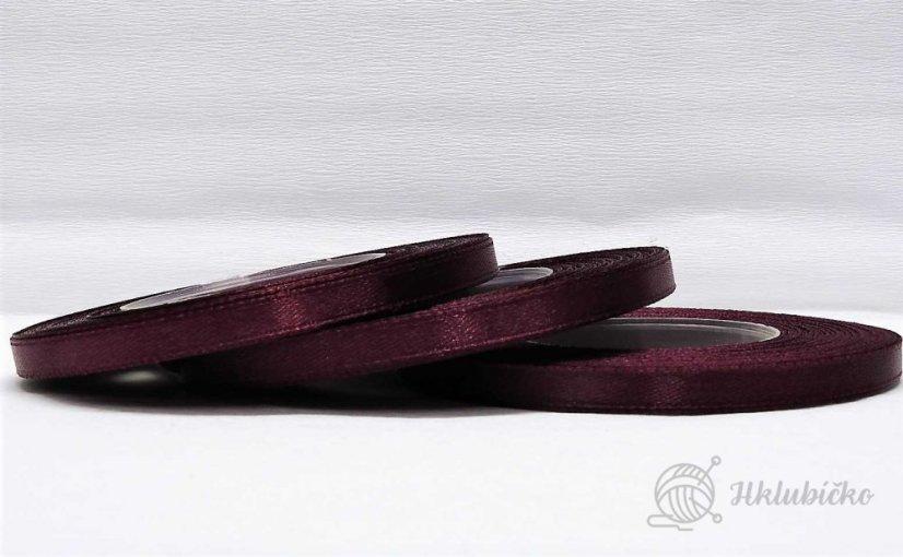 Saténová stuha bordo 32m/0,6 Saténová stuha bordo 32m/0,6