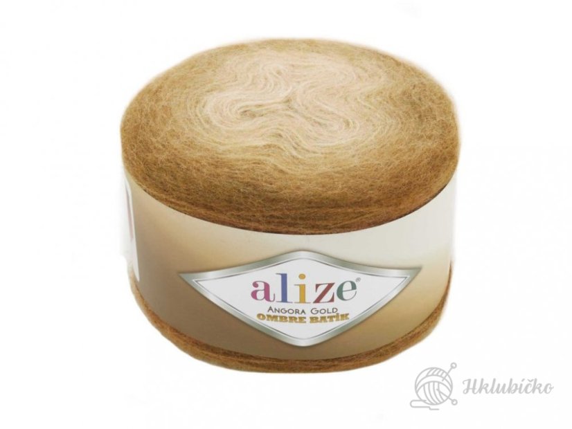 Angora Gold Ombré Batik 7358 – světle hnědá