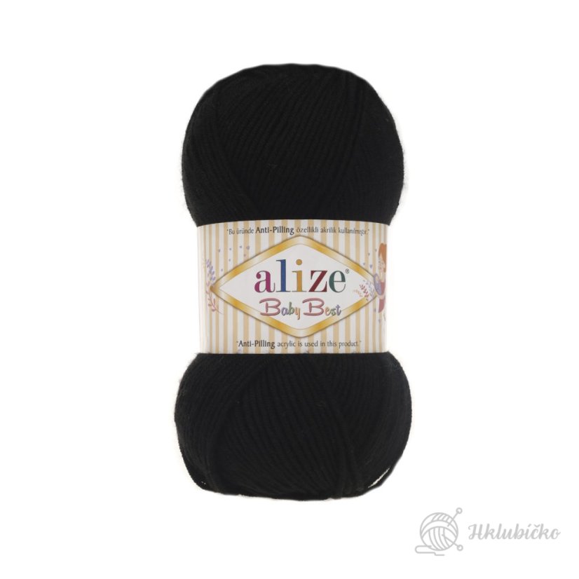příze Baby best 60 černá