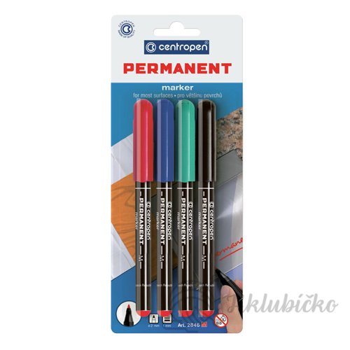 Popisovač CENTROPEN 2846 - sada 4ks  1,0 mm