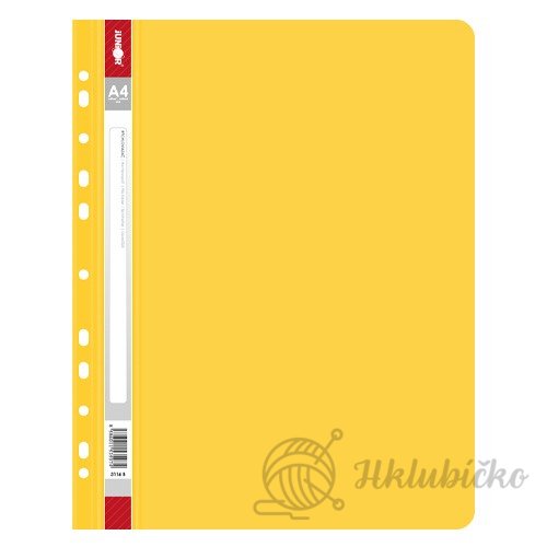 Žlutý rychlovazač A4 s europerforací Žlutý rychlovazač A4 s europerforací