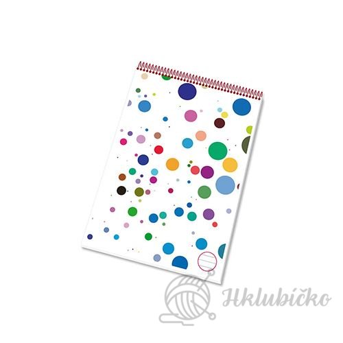 Blok A5 poznámkový s horní spirál. 50-listový