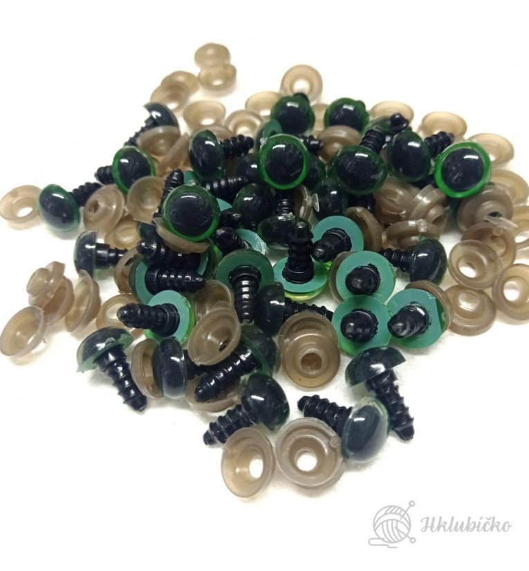 Bezpečnostní oči 12 mm zelené