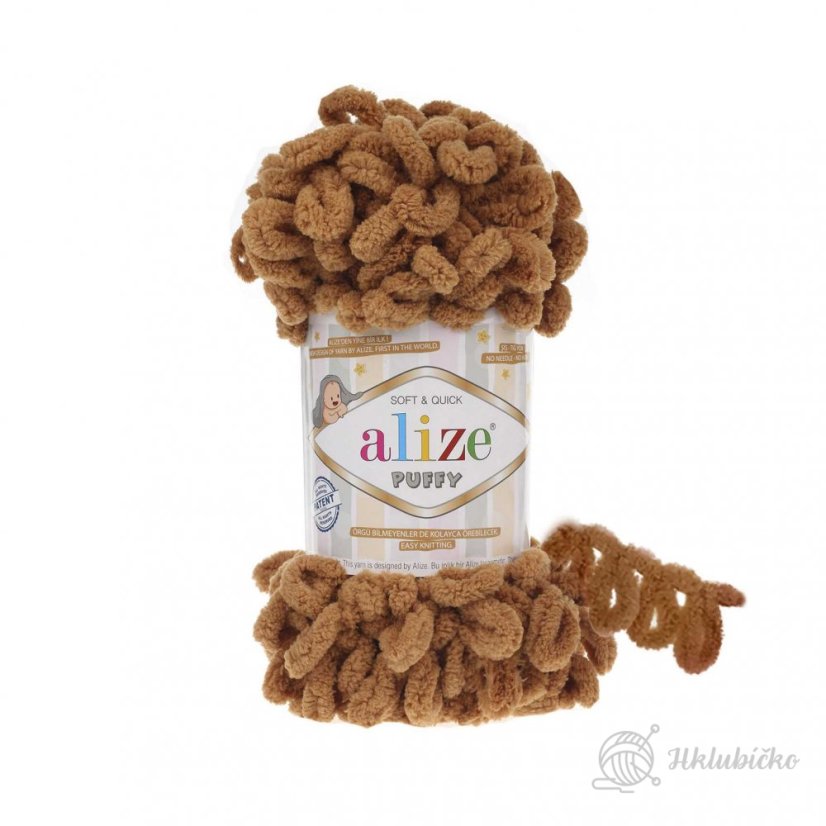 Příze Puffy 179 – Skořicově hnědá