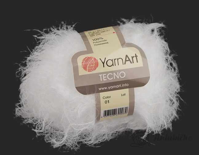Pletací příze Tecno 50 g bílá