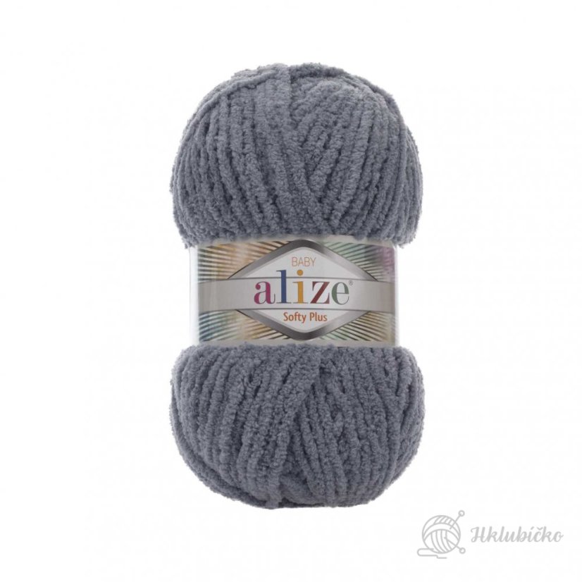 Příze Alize Softy Plus 087 – Tmavě šedá
