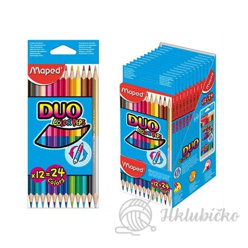 Pastelky Maped Color´Peps Duo oboustranné pastelky, 24 barev