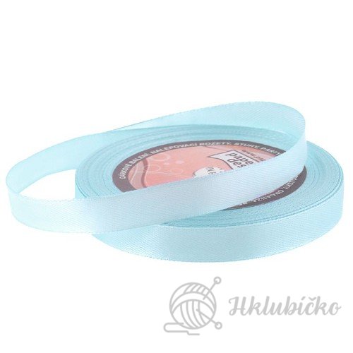 Stuha saténová 12mm/32m bledě modrá