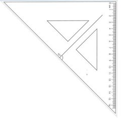 Pravítko trojúhelník s ryskou 16cm