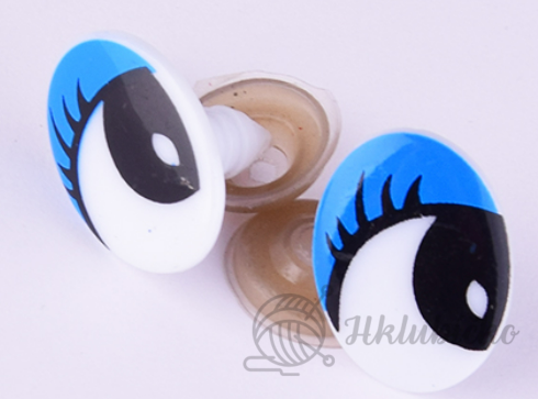 Očička 23x16 mm modrá