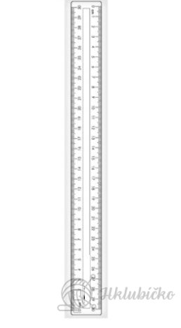 Pravítko 30 cm transparentní
