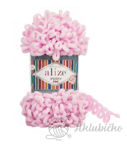 Alize puffy fine 194 – světle růžová