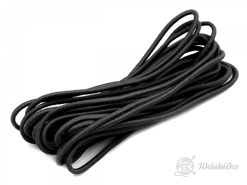 Kulatá pruženka O2 mm svazek 3m černá