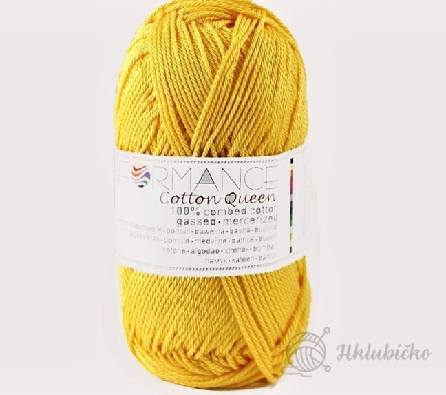 bavlněná příze Cotton Queen 100% bavlnka žlutá