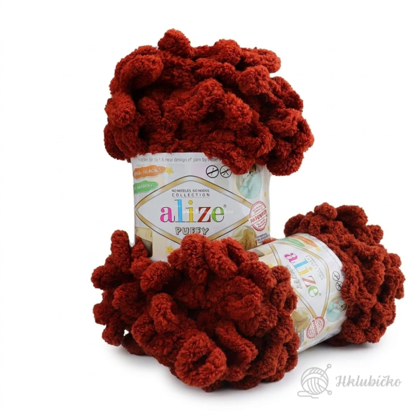 Příze Alize Puffy 641 pálená cihla Příze Alize Puffy 641 pálená cihla