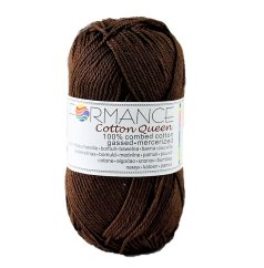 Bavlněná příze Cotton Queen 100% čoko hnědá