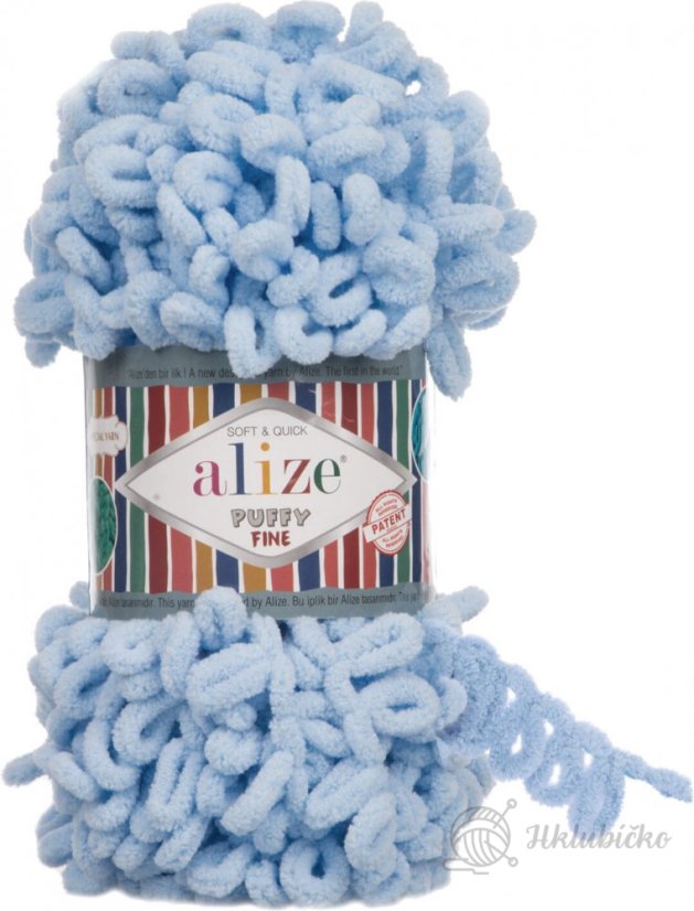Alize puffy fine modrá 218