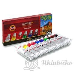 Akrylové barvy  Kohinoor 10 x 16ml