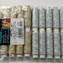 Nitě vyšívací 100 m Metalux 301 stříbrná