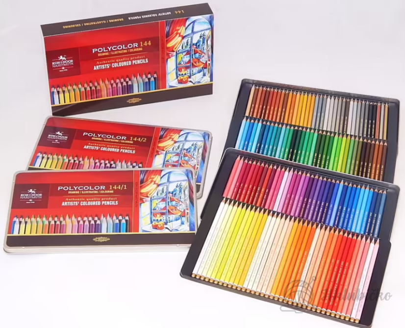 Souprava pastelek Polycolor 144ks v kovové krabičce KOH-I-NOOR Souprava pastelek Polycolor 144ks v kovové krabičce KOH-I-NOOR