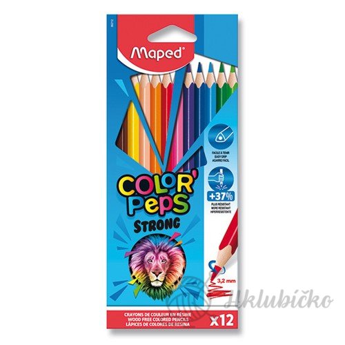 Pastelky Maped Color'Peps Strong 12 barev