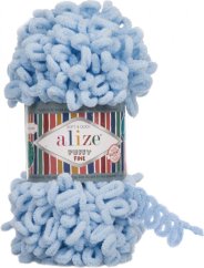 Alize puffy fine modrá 218