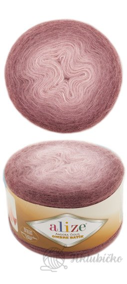 Angora Gold Ombré Batik 7295 – bordo