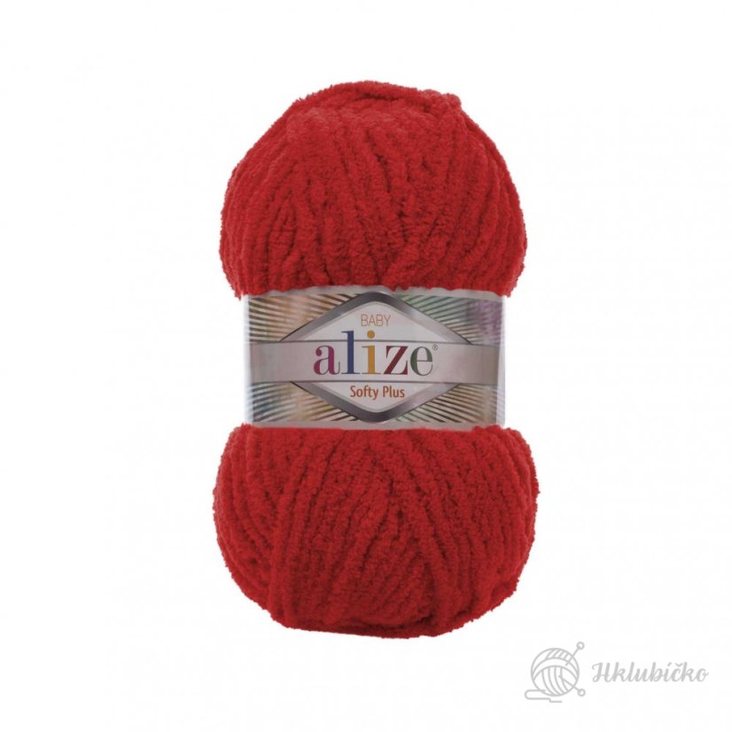 Příze Alize Softy Plus 056 – Červená Příze Alize Softy Plus 056 – Červená