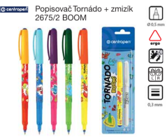 Pero kuličkové CENTROPEN Tornado boom + zmizík