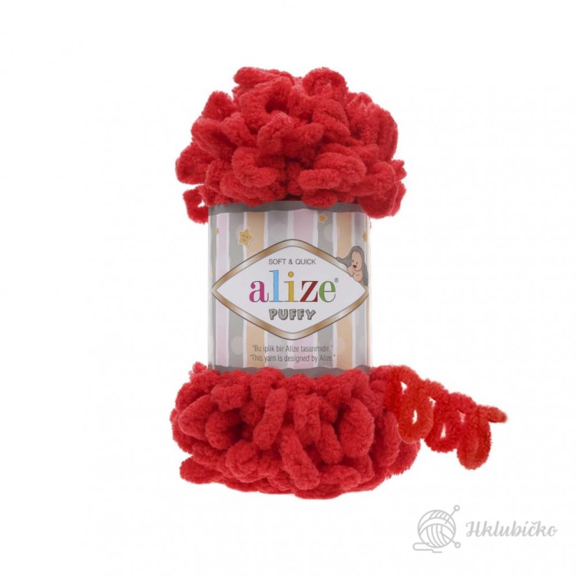 Příze Alize Puffy 56 Červená