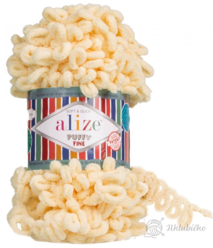 Alize Puffy fine 160 – světle žlutá / vanilka