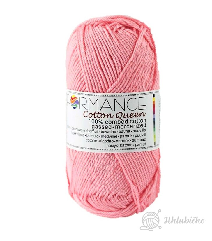 Bavlněná příze Cotton Queen 100% růžová