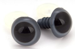 Bezpečnostní oči  15 mm- šedá hnědé