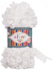Alize Puffy fine 55 bílá