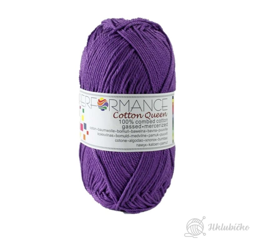 Bavlněná příze Cotton Queen 100% fialová