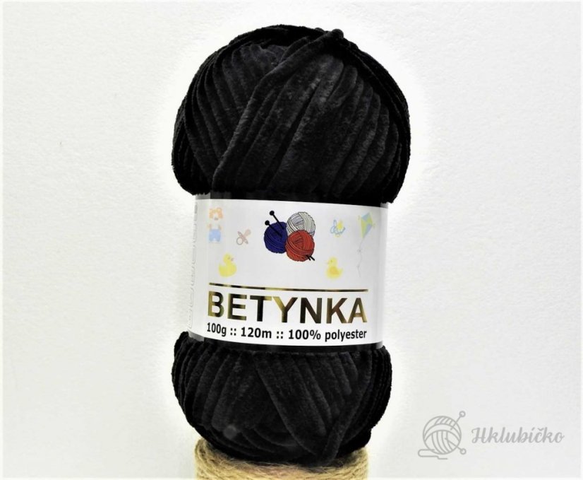 Příze Betynka 80311 – černá Příze Betynka 80311 – černá