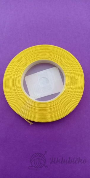 Saténová stuha žlutá 6mm x 32m