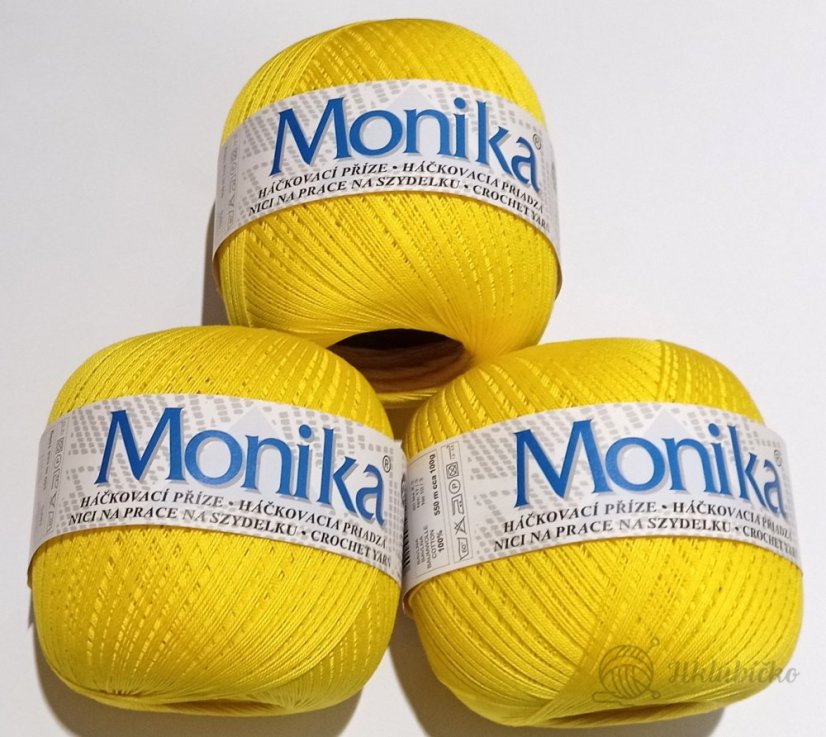 Háčkovací příze Monika 1654 – žlutá