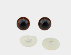 Bezpečnostní oči 18 mm hnědé