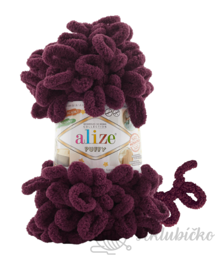 Příze Alize Puffy 108 – tmavě švestková