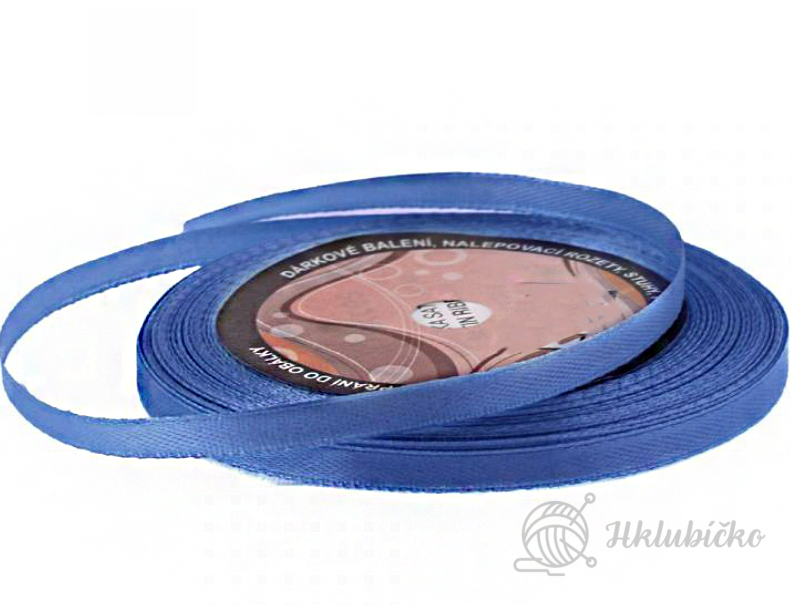 Saténová stuha safírová modrá tmavá