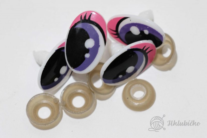 Očička 25x17 mm růžové