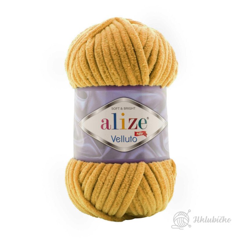 Příze Velluto 002 – hořčice
