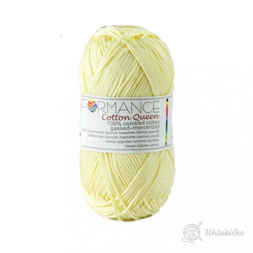 Bavlněná příze Cotton Queen 100% vanilková