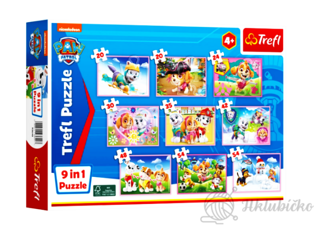 Puzzle 9 v 1 Tlapková patrola