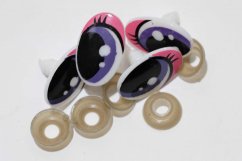 Očička 25x17 mm růžové