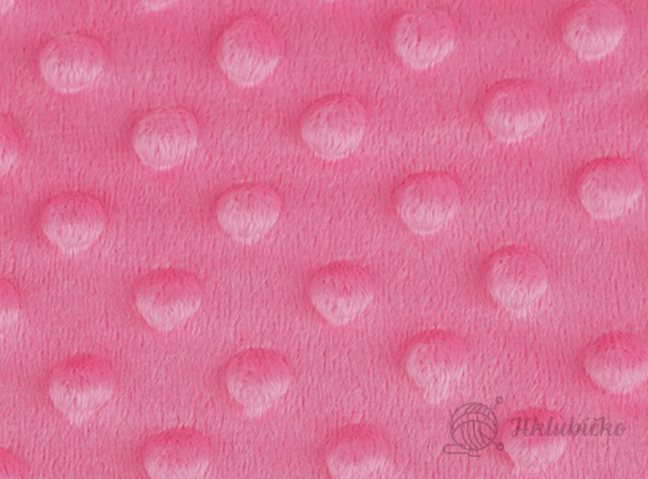Minky s 3D puntíky růžová