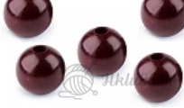 Velké dřevěné korále O40 mm tmavě červená